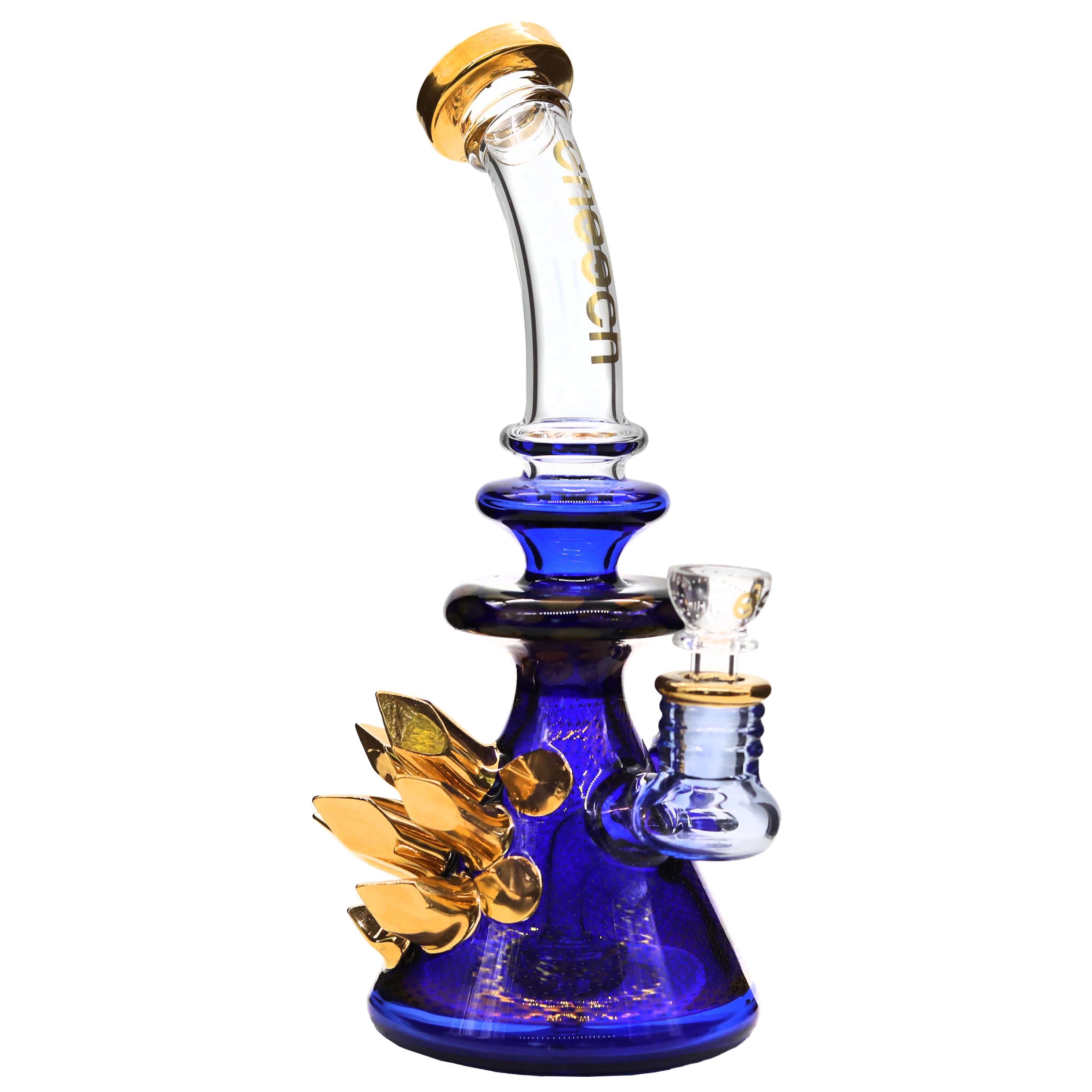 Cheech Multi Color Gold Crystal Waterpipe (CH-241) | 10 inch | Assorted Colors product image